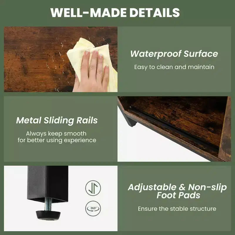 Mobile dispensa Costway da 32" con porta scorrevole "barn door" e ripiani regolabili