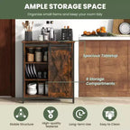 Mobile dispensa Costway da 32" con porta scorrevole "barn door" e ripiani regolabili