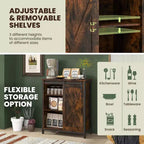 Mobile dispensa Costway da 32" con porta scorrevole "barn door" e ripiani regolabili