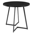 Set da pranzo a 3 pezzi VECELO, tavolo accentato e sedie moderni con piano rotondo in legno, altezza 76 cm, per stanza e piccoli spazi