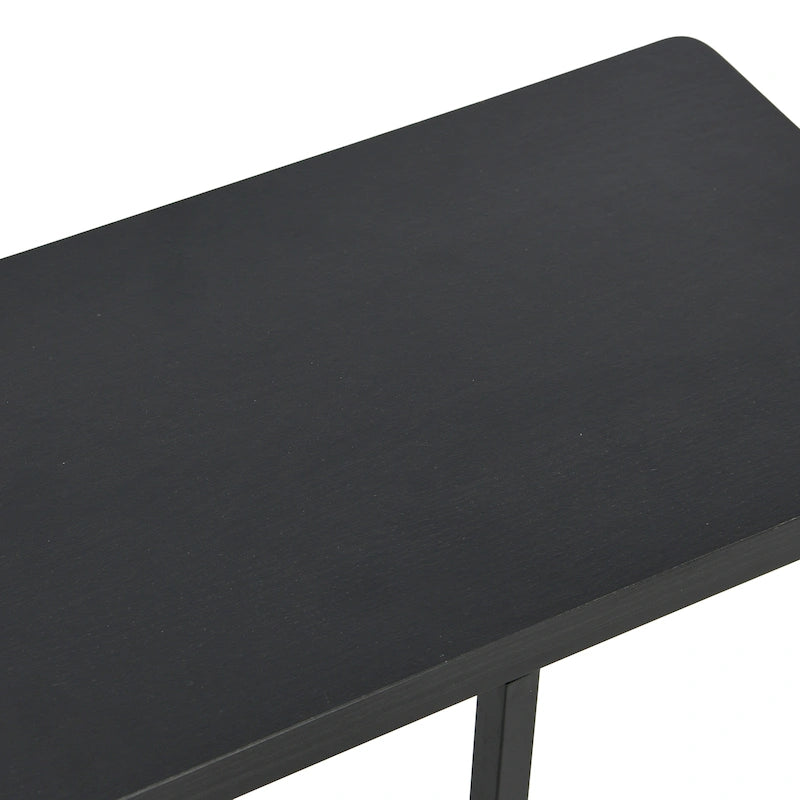 Tavolino laterale a C con struttura in acciaio – Ardesia / Noce / Rovere nero / Frassino / Bianco e altro, singolo