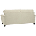 Divano letto queen contemporaneo in ciniglia con materasso in memory foam – Naturale / Fumo, per 2 persone