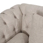 Chaise longue doppia trapuntata con bordo borchiato – Beige / Carbone, 2 posti