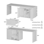 Famapy isola da cucina bianca con contenitore tavolo da cucina in legno mobiletto per stoviglie