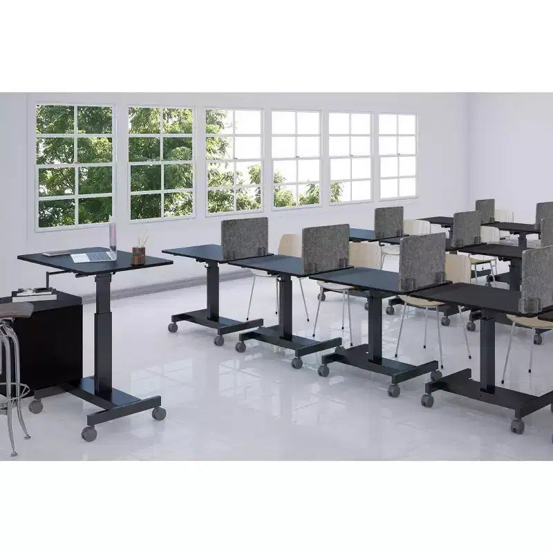 Stand Up Desk Store ReFocus Pannello Divisorio Acustico Autoportante per Scrivania con Riduzione del Rumore e della Distrazione, Montato per la Privacy