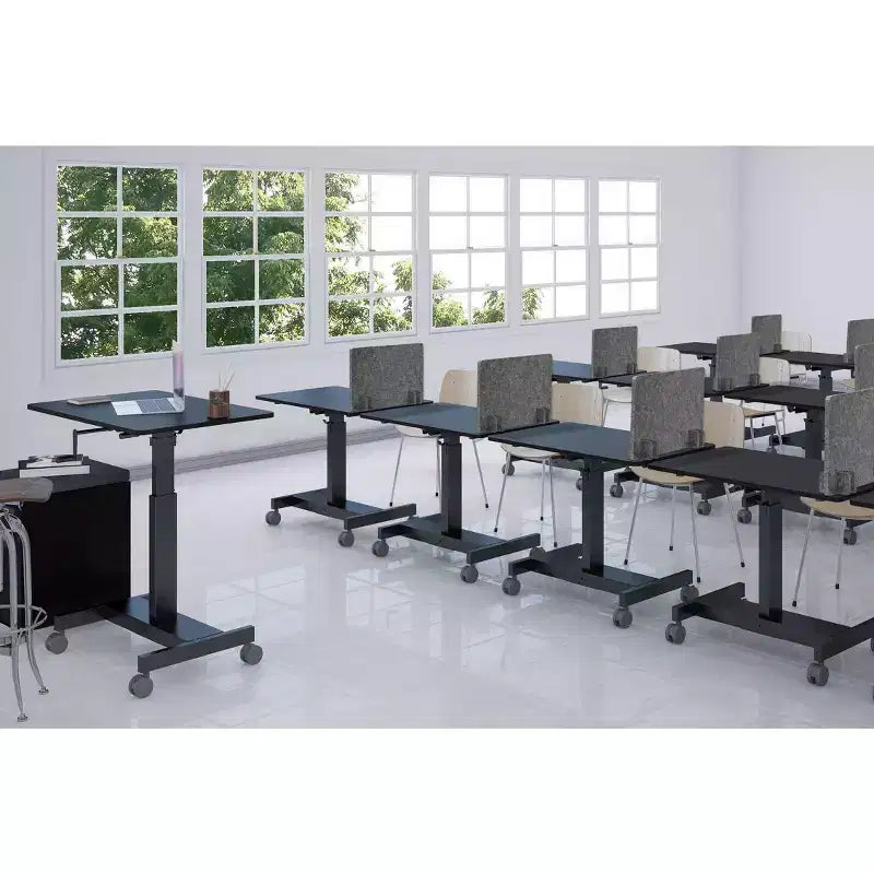 Stand Up Desk Store ReFocus Pannello Divisorio Acustico Autoportante per Scrivania con Riduzione del Rumore e della Distrazione, Montato per la Privacy
