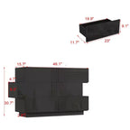 Famapy Cassettiera Lucida Lucidato con 6 Cassetti Comò Stile Moderno e Contemporaneo Nero