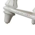 Panca da letto imbottita con ripiano inferiore e finitura bianco anticato – Bianco Anticato / Rovere invecchiato, Singolo