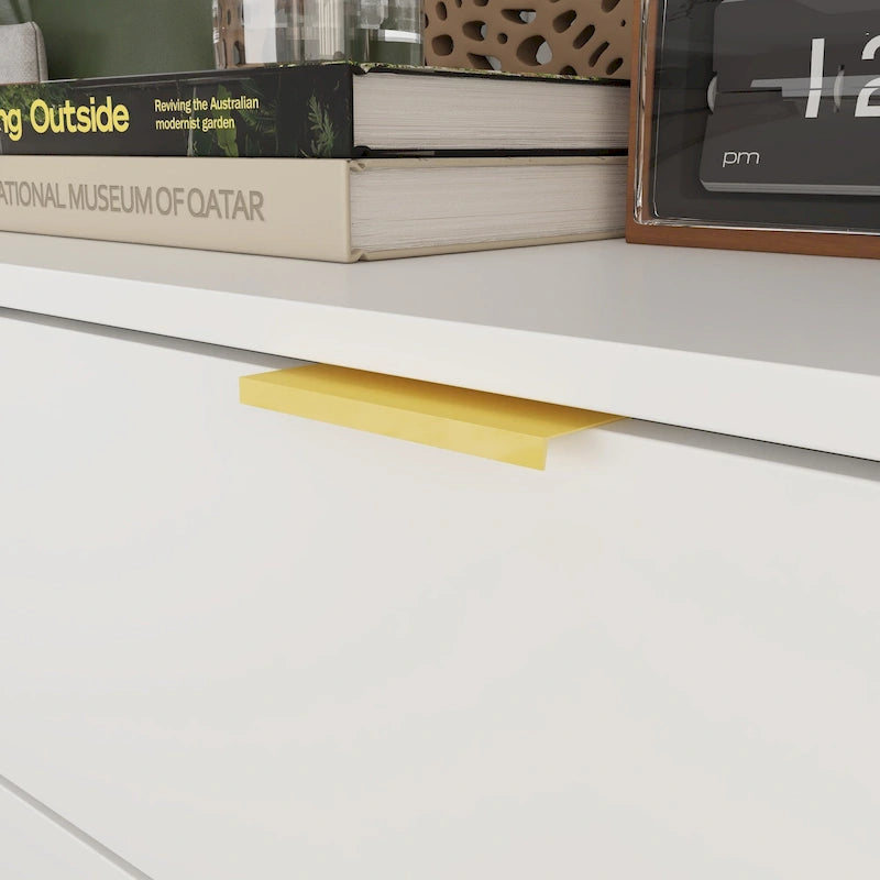 Comodino a 3 cassetti in MDF con ripiano inferiore aperto e piano del tavolo impermeabile – Nero, singolo