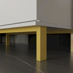 Comodino a 3 cassetti in MDF con ripiano inferiore aperto e piano del tavolo impermeabile – Nero, singolo
