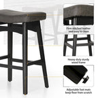 Sgabelli da bancone senza schienale con base in legno a treppiede – Grigio / Nero / Bianco / Beige