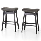 Sgabelli da bancone senza schienale con base in legno a treppiede – Grigio / Nero / Bianco / Beige