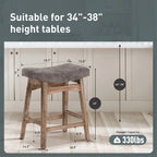 Sgabelli da bancone senza schienale con base in legno a treppiede – Grigio / Nero / Bianco / Beige
