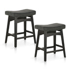 Sgabelli da bancone senza schienale con base in legno a treppiede – Grigio / Nero / Bianco / Beige