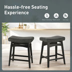 Sgabelli da bancone senza schienale con base in legno a treppiede – Grigio / Nero / Bianco / Beige
