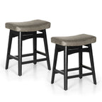 Sgabelli da bancone senza schienale con base in legno a treppiede – Grigio / Nero / Bianco / Beige