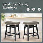 Sgabelli da bancone senza schienale con base in legno a treppiede – Grigio / Nero / Bianco / Beige
