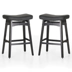 Sgabelli da bancone senza schienale con base in legno a treppiede – Grigio / Nero / Bianco / Beige
