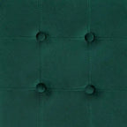 Sgabello da Bar Senza Schienale in Velluto con Bottoni, Base e Poggiapiedi in Metallo Dorato – Beige / Blu / Verde, Altezza Bancone / Bar
