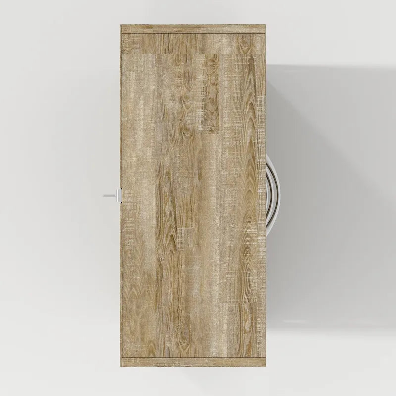 Mobiletto portascarpe a 3 ante a ribalta con ripiano superiore – Grigio / Legno, singolo