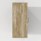 Mobiletto portascarpe a 3 ante a ribalta con ripiano superiore – Grigio / Legno, singolo
