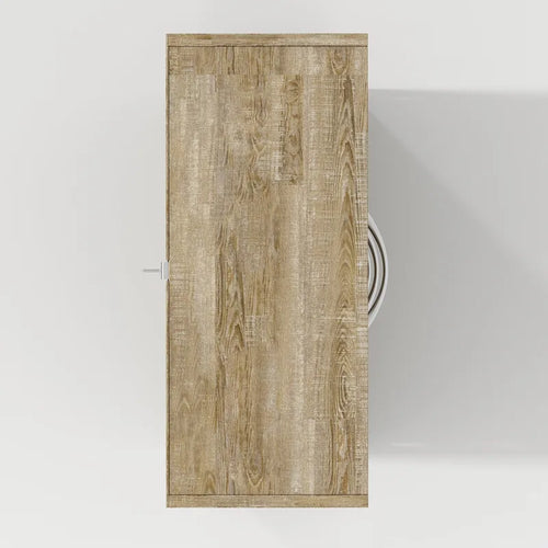 Mobiletto portascarpe a 3 ante a ribalta con ripiano superiore – Grigio / Legno, singolo