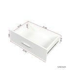 Cassettiera moderna a 6 cassetti in legno con cassetti ampi e superficie superiore grande – Nero/Bianco, Singola