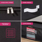 Hold N' Storage - Organizer per borse porta abiti con inserto in cedro per proteggere dalle tarme, set da 2 - Nero