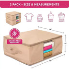 Hold N' Storage - Organizer per borse porta abiti con inserto in cedro per proteggere dalle tarme, set da 2 - Nero