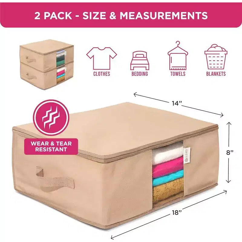 Hold N' Storage - Organizer per borse porta abiti con inserto in cedro per proteggere dalle tarme, set da 2 - Nero