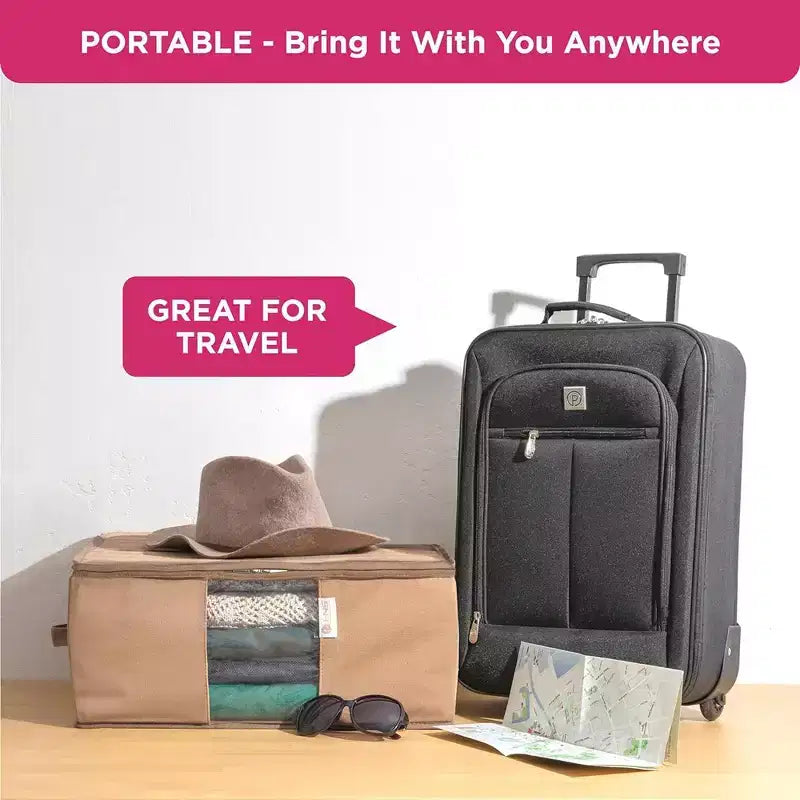 Hold N' Storage - Organizer per borse porta abiti con inserto in cedro per proteggere dalle tarme, set da 2 - Nero