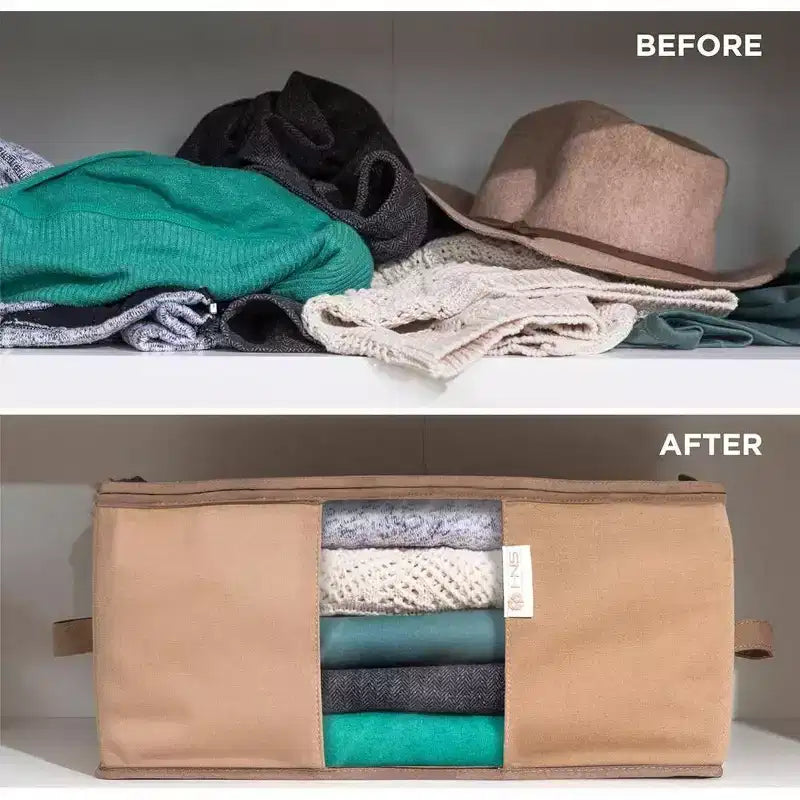 Hold N' Storage - Organizer per borse porta abiti con inserto in cedro per proteggere dalle tarme, set da 2 - Nero