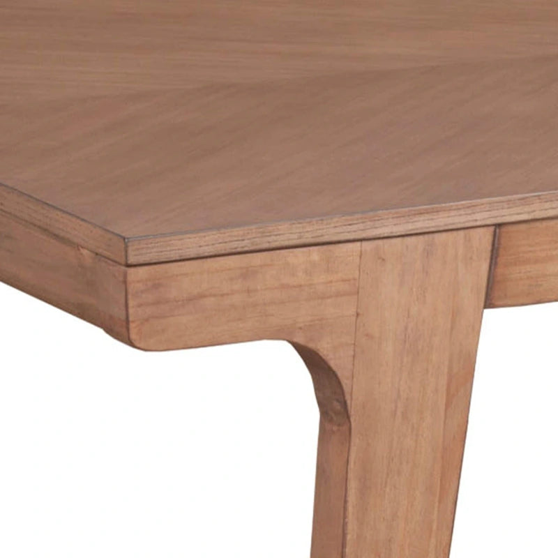 Tavolo da pranzo in legno naturale con gambe affusolate – Naturale, 6 posti a sedere