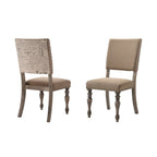 Tavolo da pranzo rustico con prolunga rimovibile e 8 sedie imbottite – Marrone/Driftwood, Posti a sedere 8