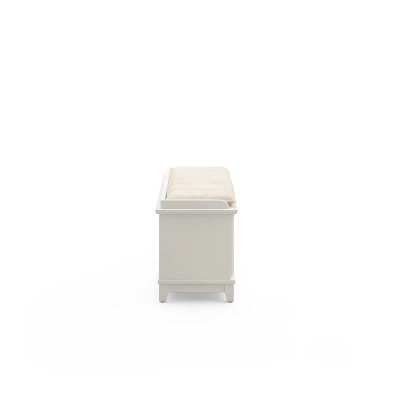 Panca Contenitore Imbottita in Stile Mission con Doppie Ante a Ribalta e 2 Ripiani Interni – Rovere Cottage / Nero / Bianco, Singola