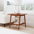 Tavolino/Comodino Mid-Century Modern – Noce / Bianco, singolo