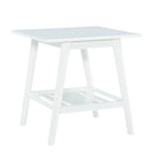 Tavolino/Comodino Mid-Century Modern – Noce / Bianco, singolo