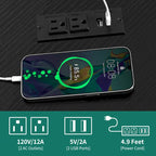 Mobile TV ad angolo in stile rustico con prese di corrente e porte USB – Rovere / Grigio Antracite / Marrone / Nero / Bianco e altro, Singolo, Adatto a TV fino a 55"