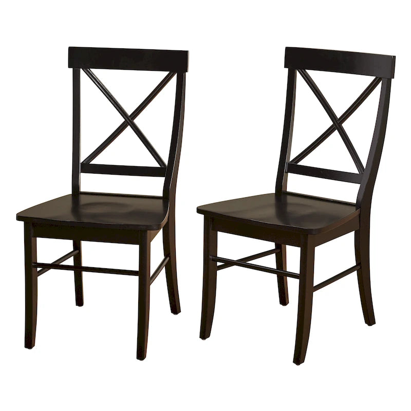 Sedia da pranzo Mid-Century in legno di gomma con seduta in similpelle – Spazzolata castagno