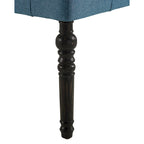 Panca da pranzo in tessuto capitonné con struttura in legno massello e gambe tornite – Marrone chiaro / Grigio / Blu / Viola, Singola