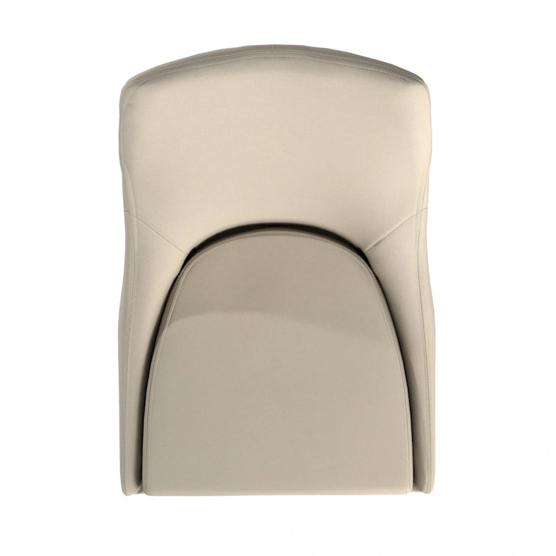 Sedie da pranzo a botte di metà secolo in lino con gambe affusolate – Grigio scuro / Grigio / Bianco