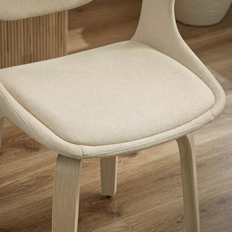Sedia da pranzo girevole a 360° Mid-Century Modern con schienale curvo e braccioli incassati – Ecopelle / Tessuto, 8 colori, Singola