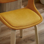 Sedia da pranzo girevole a 360° Mid-Century Modern con schienale curvo e braccioli incassati – Ecopelle / Tessuto, 8 colori, Singola