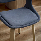 Sedia da pranzo girevole a 360° Mid-Century Modern con schienale curvo e braccioli incassati – Ecopelle / Tessuto, 8 colori, Singola