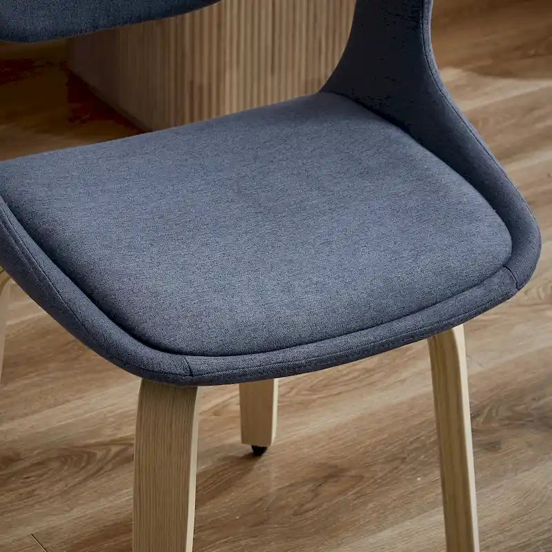 Sedia da pranzo girevole a 360° Mid-Century Modern con schienale curvo e braccioli incassati – Ecopelle / Tessuto, 8 colori, Singola