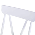 Sedia da Pranzo Senza Braccioli con Schienale a Fuso Stile Windsor, con Telaio in Legno di Gomma e Seduta Antiscivolo – Bianco / Nero