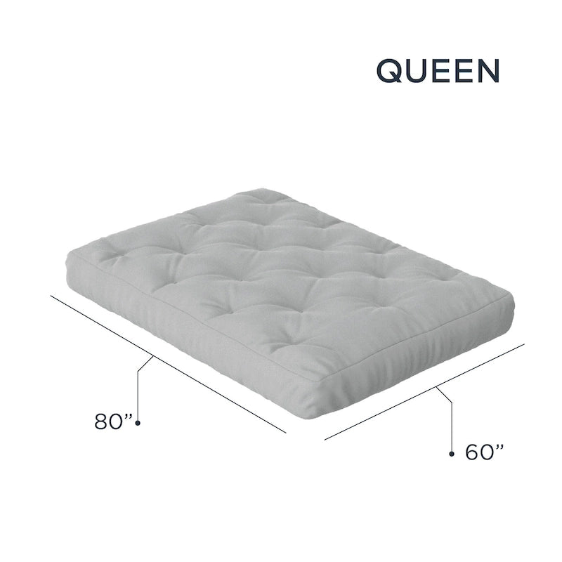 Materasso Futon Queen in Gel Memory Foam da 8 Pollici – 8 Colori, Per 1–2 Persone