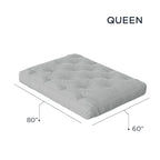 Materasso Futon Queen in Gel Memory Foam da 8 Pollici – 8 Colori, Per 1–2 Persone