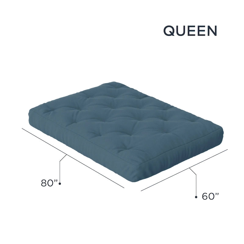 Materasso Futon Queen in Gel Memory Foam da 8 Pollici – 8 Colori, Per 1–2 Persone