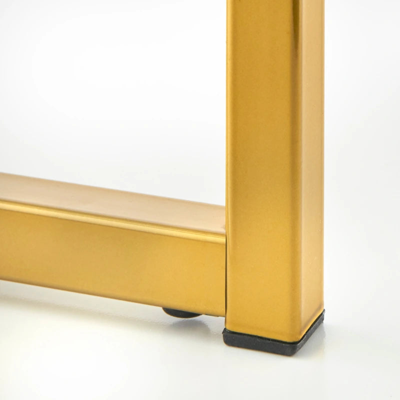 Panca imbottita in velluto con cuscino in schiuma e gambe a slitta in metallo color oro – Grigio / Bianco / Blu / Verde scuro, Singolo